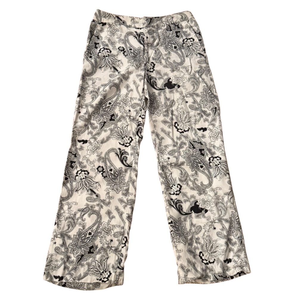 Soft Surroundings XS Paisley Tencel Lyocell Wide Leg Pants